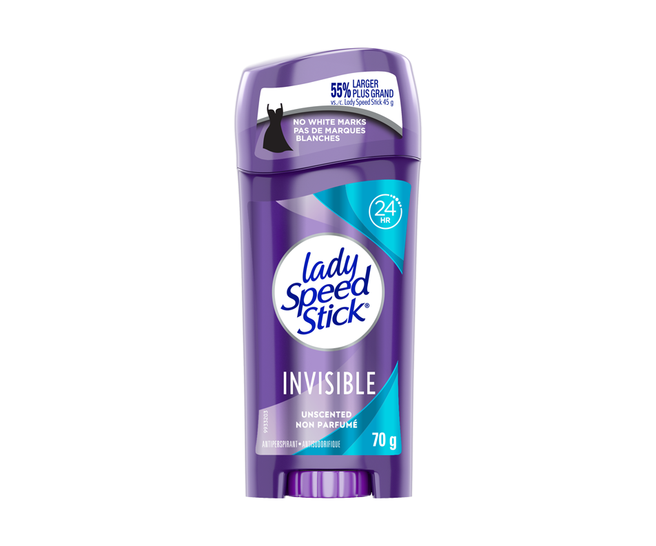 Invisible Antiperspirant, Unscented, 70 g Lady Speed Stick