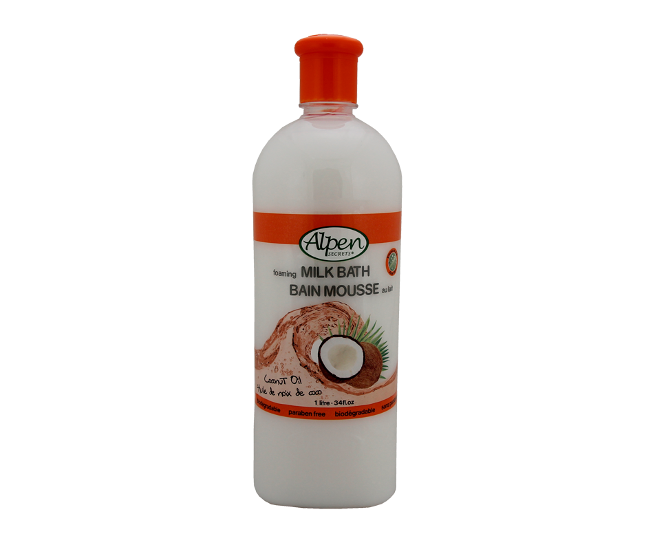 Foaming Milk Bath, 1 L, Coconut Oil Alpen Secrets Personal Care Jean Coutu