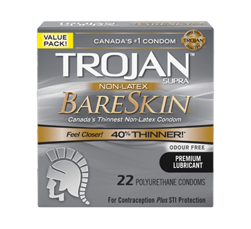 Image of product Trojan - BareSkin Non-Latex Condoms, 22 units