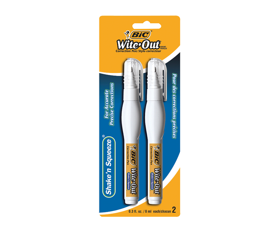 WiteOut Correction Pen, 2 units Bic Writing instruments Jean Coutu