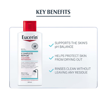Image 5 of product Eucerin - Complete Repair Face & Body Cleanser for Dry to Very Dry Skin
