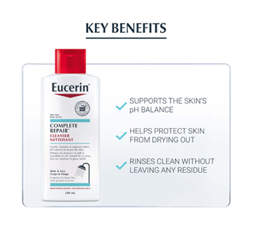 Image 5 of product Eucerin - Complete Repair Face & Body Cleanser for Dry to Very Dry Skin