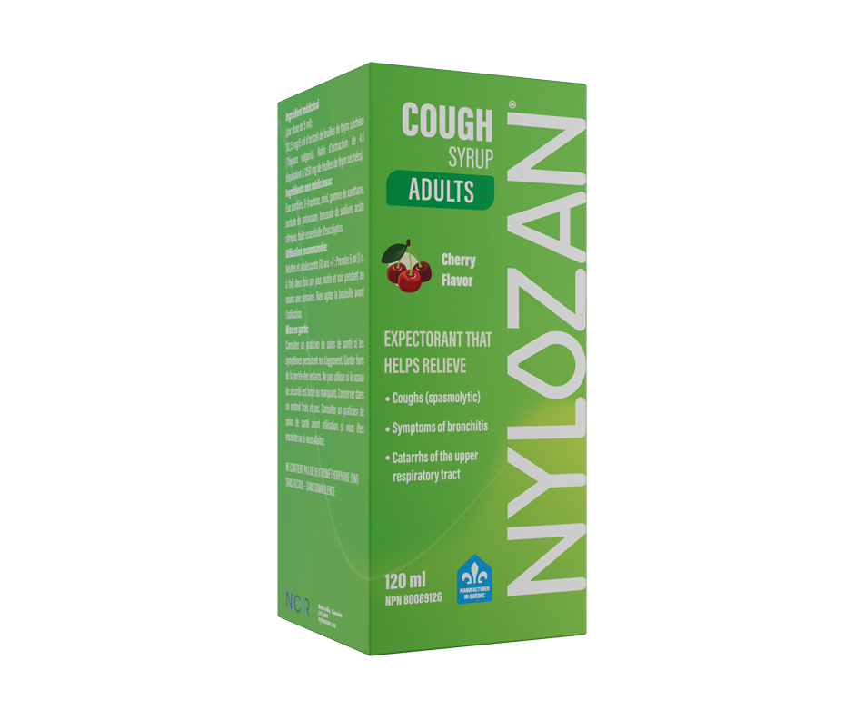 Adult Cough Syrup, Honey, 120 ml Nylozan Manufactured in Quebec