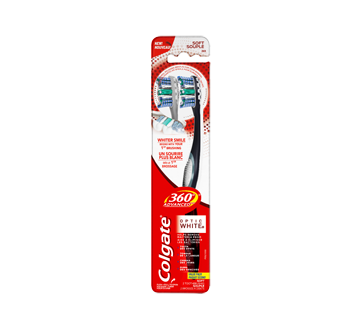 360 Advanced Optic White Toothbrush, 2 units, Soft