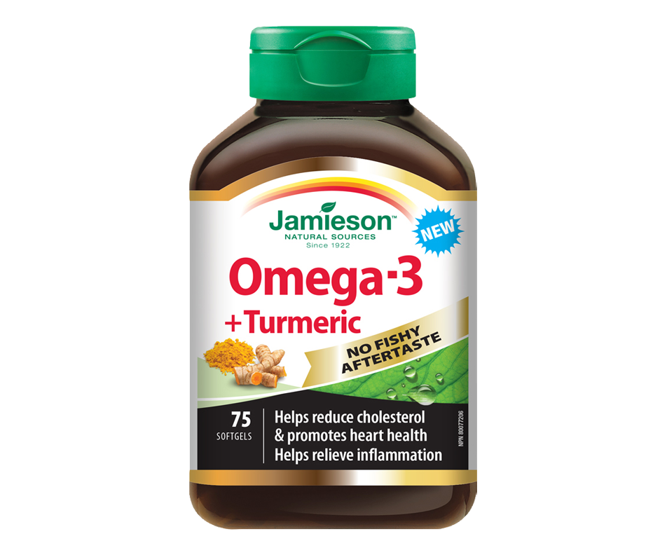 Omega3 + Turmeric, 75 units Jamieson Omega and Fish Oil Jean Coutu