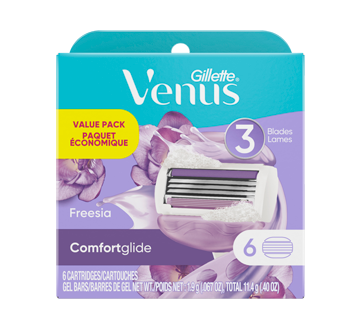 Venus ComfortGlide Freesia Women's Razor Blade Refills, 6 units