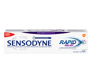 Rapid Relief Daily Sensitivity Toothpaste, Mint, 75 ml