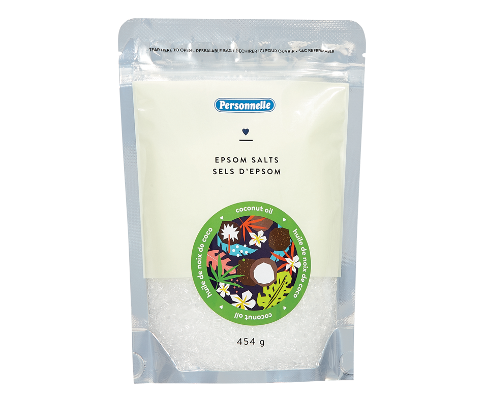 Epsom Salts, Coconut Oil, 454 g Personnelle Bath salts, oils and