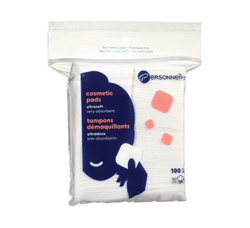 Image of product Personnelle Cosmetics - Ultrasoft square cosmetic pads, 100 units