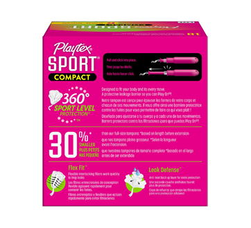 Image 2 of product Playtex - Sport Compact Athletic Tampons, Uncented, Regular , 18 units