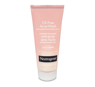 Oil-Free Acne Wash Foaming Scrub, Pink Grapefruit, 198 ml