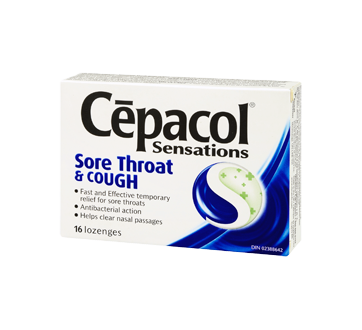 Image 1 of product Cépacol - Sensations Sore Throat and Cough, Sore Throat Lozenges, 16 units