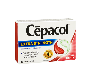 Image 2 of product Cépacol - Extra Strength Sore Throat Lozenges, Cherry, 16 units