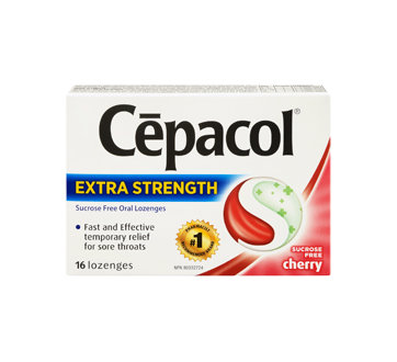 Image 3 of product Cépacol - Extra Strength Sore Throat Lozenges, Cherry, 16 units