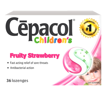 Image of product Cépacol - Children’s Sore Throat Lozenges, 36 units, Strawberry