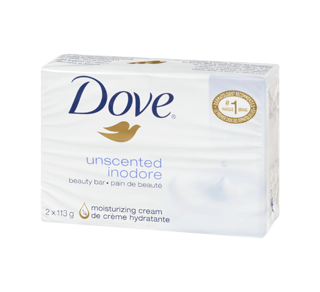Beauty Bar, 2 x 113 g, Unscented – Dove : Soap