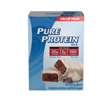 Protein Bars, 6 x 50 g, Red Velvet