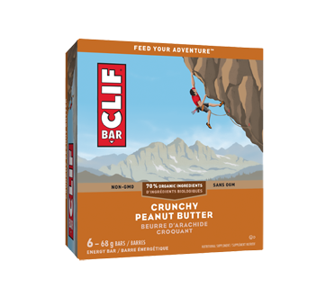 Image of product Clif Bar - Energy Bar, 6 x 68 g, Crunchy Peanut Butter