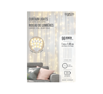 Curtain of 96 5 mm LED Lights, 96 units, Warm White