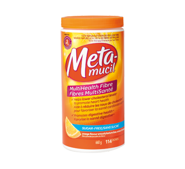 Image of product Metamucil - 3 in 1 MultiHealth Fibre Supplement Powder, 662 g, Orange Flavour