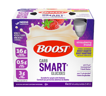 Boost Diabetic Nutritional Supplement, 6 x 237 ml, Strawberry