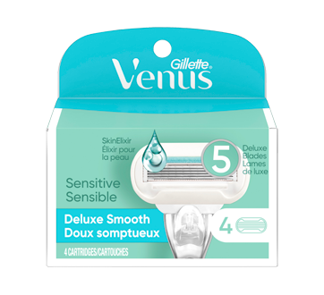 Venus Deluxe Smooth Sensitive Women's Razor Blade Refills, 4 units