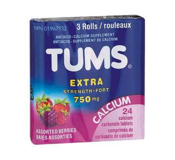 Image of product Tums - Tums Ultra Strength 750 mg, 24 units, Assorted Berries