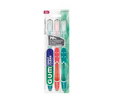 Image of product G·U·M - Technique Daily Clean Compact Soft Toothbrush, 3 units
