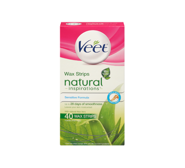 Image 1 of product Veet - Natural Inspirations Wax Strips Legs & Body wipes, 44 units 