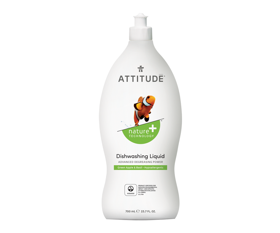 Nature + Technology Dishwashing Liquid, Green Apple & Basil, 700 ml