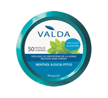 Image of product Valda - Cough Lozenges Sugar Free, 50 units, Menthol & Eucalyptus