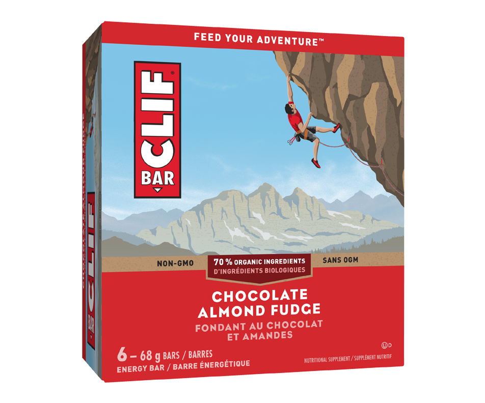 Energy Bar, 6 x 68 g, Chocolate Almond Fudge Clif Bar Nutritional
