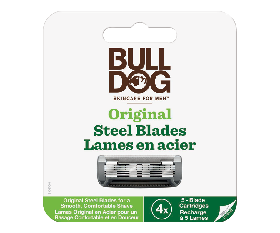 Original Steel Blades, 4 units Bulldog Manual razor Jean Coutu