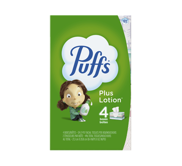 Image of product Puffs - Plus Lotion Facial Tissues, 124 units