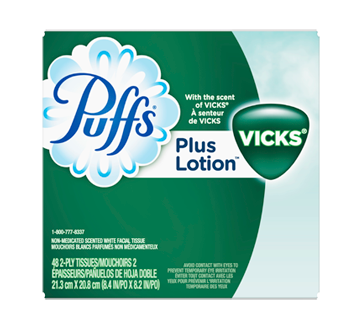 Plus Lotion with the Scent of Vick's 48 Facial Tissue, 1 unit