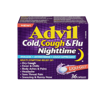 Image 3 of product Advil - Advil Cold, Cough & Flu Nighttime, 36 units
