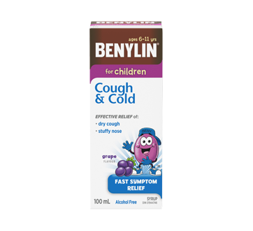 Benylin Cough Cold Syrup For Children 100 Ml Grape Benylin Syrup Jean Coutu