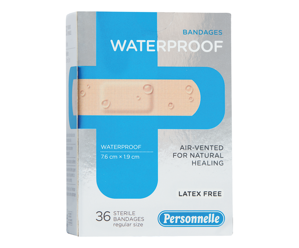 Bandages Waterproof, 36 units Personnelle Bandages, Compress & Such