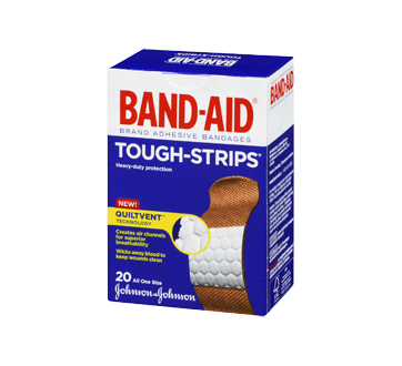 Image 1 of product Band-Aid - Tough-Strips Adhesive Bandages, 20 units