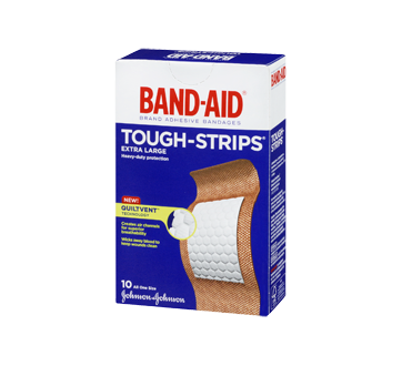 Image 1 of product Band-Aid - Tough-Strips Adhesive Bandages Extra Large, 10 units