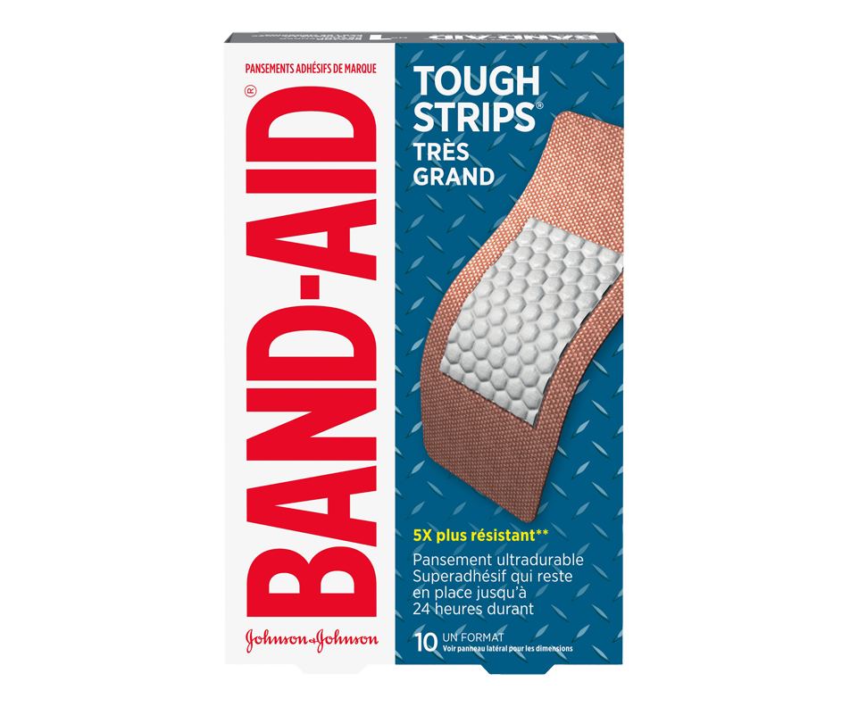 ToughStrips Adhesive Bandages Extra Large, 10 units BandAid