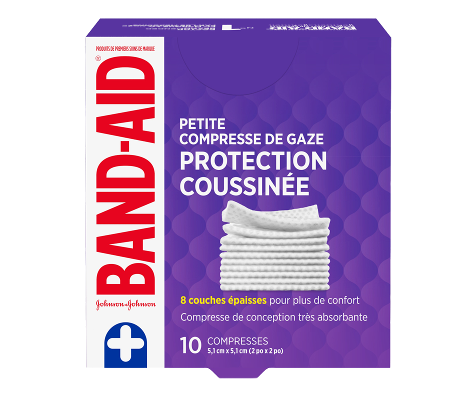 Gauze Pads, Small, 10 units BandAid Wellness Jean Coutu