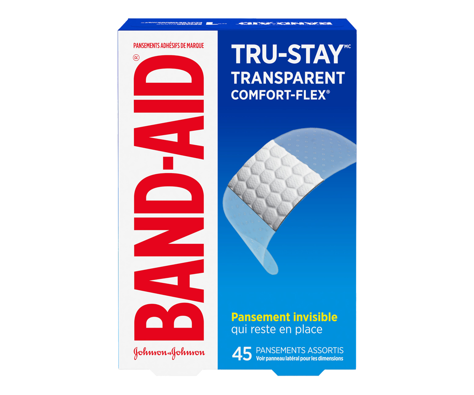 ComfortFlex Clear Adhesive Bandages, 45 units BandAid Wellness