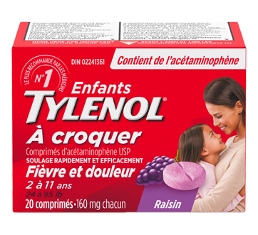 Image 2 of product Tylenol - Children's Tylenol Chewables, 20 units, Grape