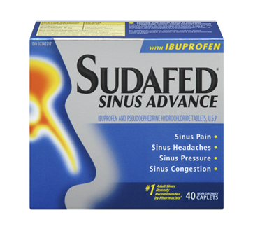 Image of product Sudafed - Sinus Advance Caplets, 40 units