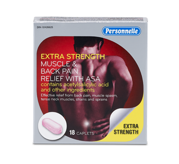 Image of product Personnelle - Muscle & Back Pain Relief with ASA Extra Strenght, 18 units
