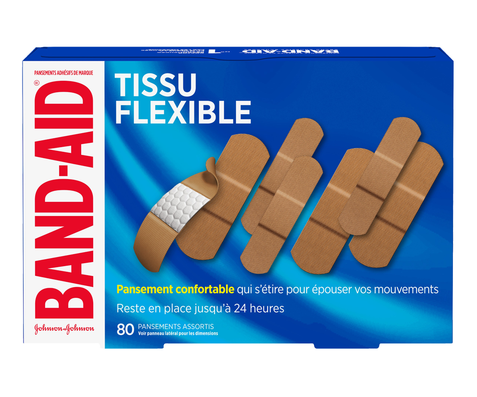 Flexible Fabric Adhesive Bandages Value Pack, 80 units BandAid