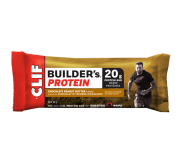 Image of product Clif Bar - Builder's Protein Protein Bar, 6 x 68 g, Chocolate Peanut Butter