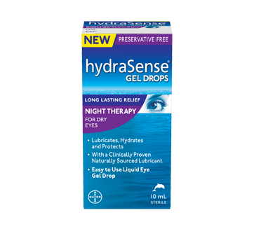 Image of product HydraSense - Gel Drops for Dry Eyes, Night Therapy, 10 ml