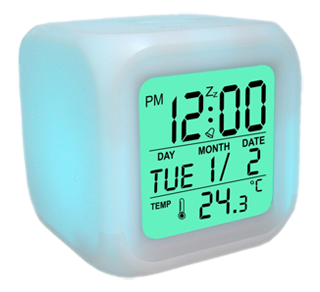 Alarm Clock with Changing Colours, 1 unit